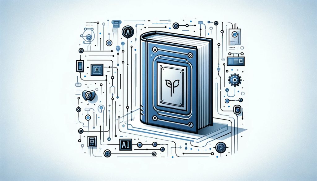 Ilustração representando inteligência artificial na indústria editorial
