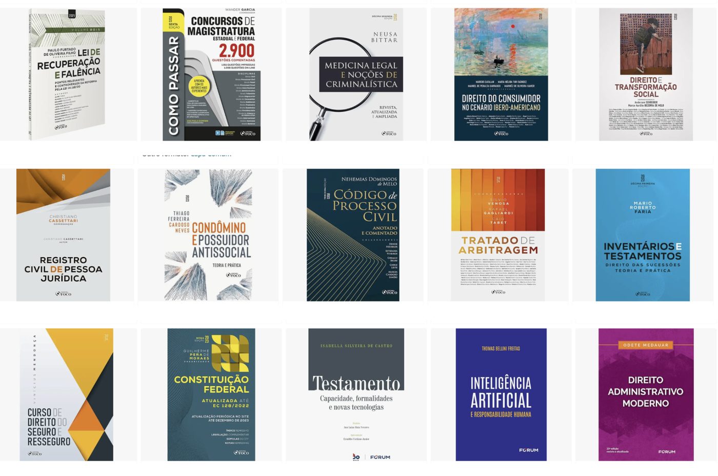 Livro jurídico da Editora Foco convertido para EPUB 3 pela Booknando